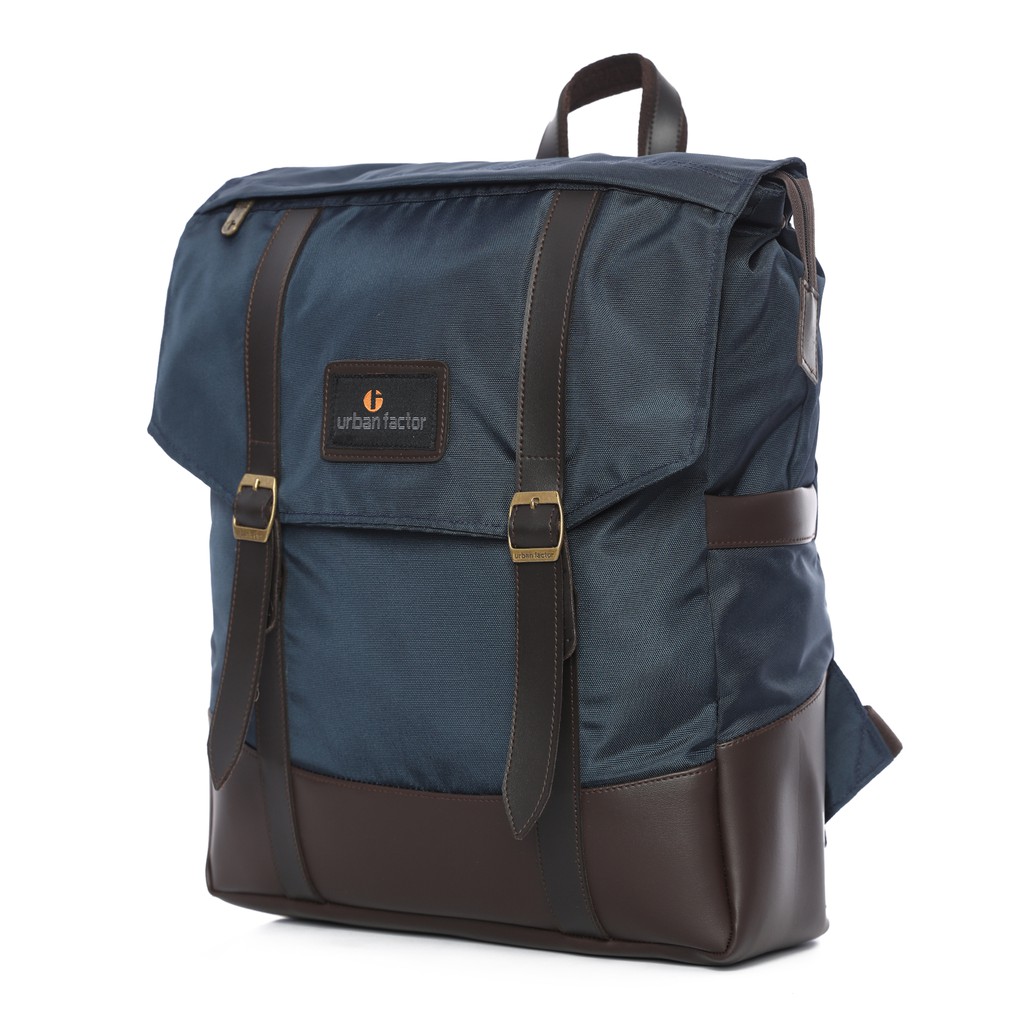 HIGHWAY NAVY |Urban Factor x FORIND| Tas Ransel Ori Bag Polos Pria Wanita Backpack Baru New Origina