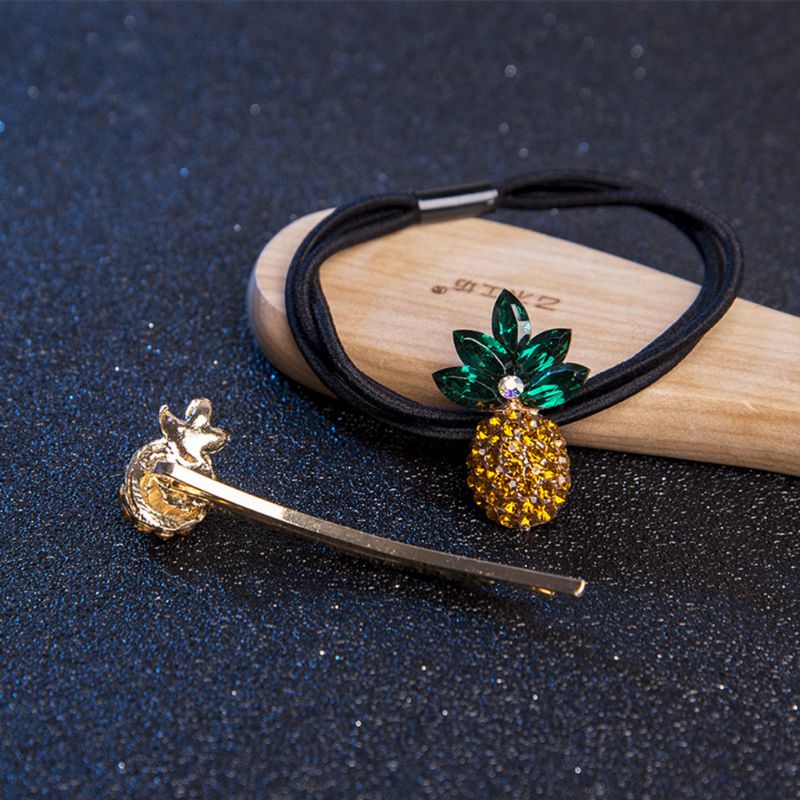 Siy Jepit Rambut Bentuk Nanas Dengan Berlian Imitasi Untuk Wanita