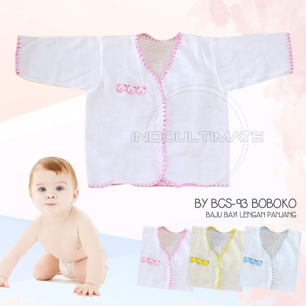 Baju bayi newborn 0-6 Bulan Polos STD Putih Pakaian Kaos Anak Bayi Laki laki perempuan bcs-91/92/93
