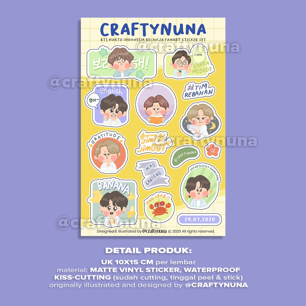 (BT-020) BTS WIB &amp; SEASON'S GREETINGS FANART STICKER SET stiker bangtan fan art deco kpop case hp aesthetic