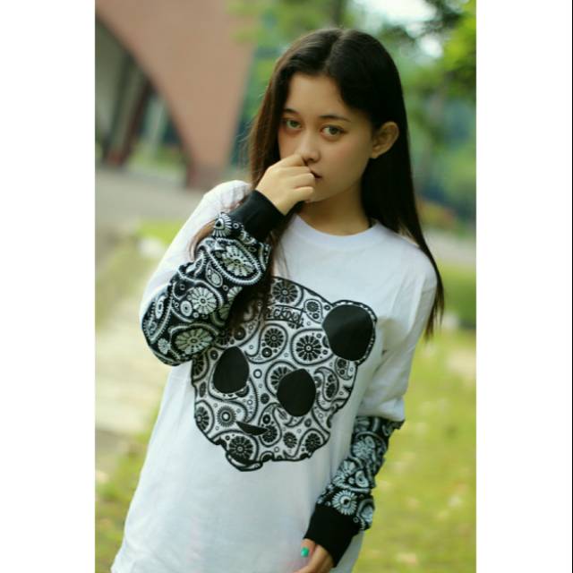 kaos longskate kickout / kaos kickout batik / kaos lucu panda