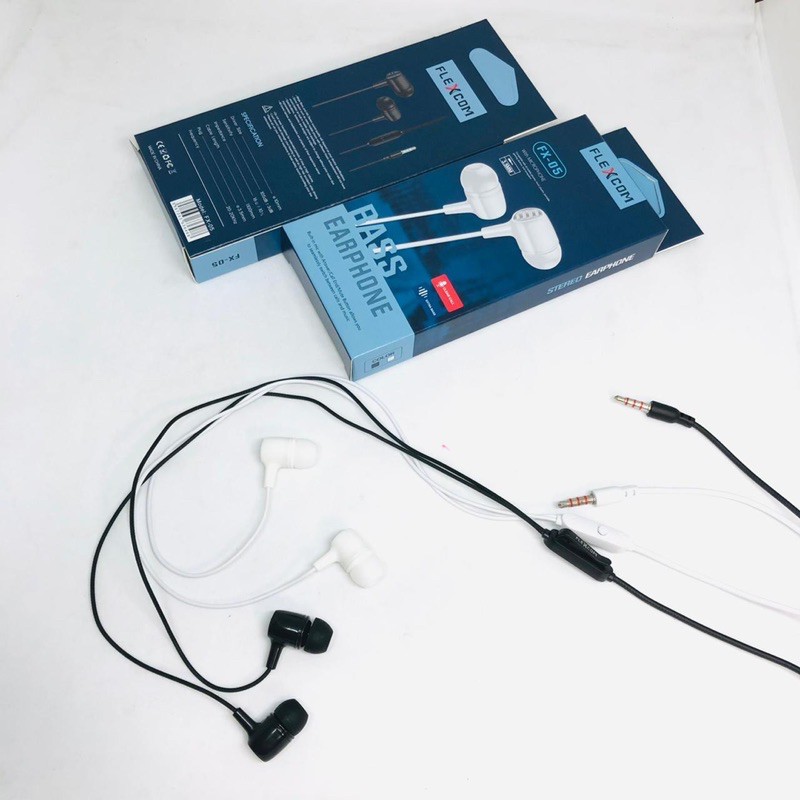 HANDSFREE FLEXCOM FX02 FX03 FX05 ORIGINAL BY FLECO EARPHONE RESMI HIFI AUDIO