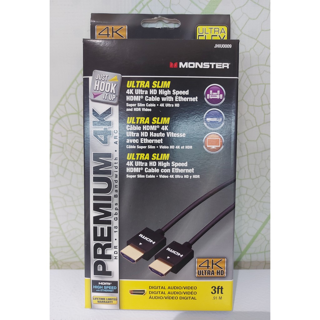 KABEL HDMI ULTRA SLIM / MONSTER HDMI 4K 90 CM / KABEL COLOKAN