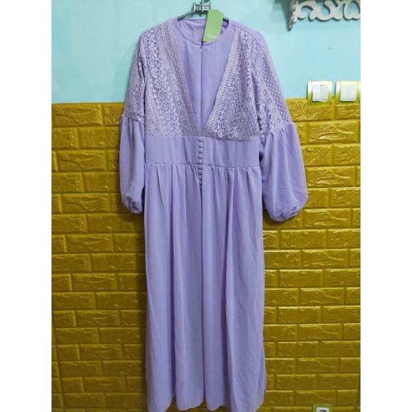 GAMIS MEWAH PESTA LESTY LEBARAN LILAC