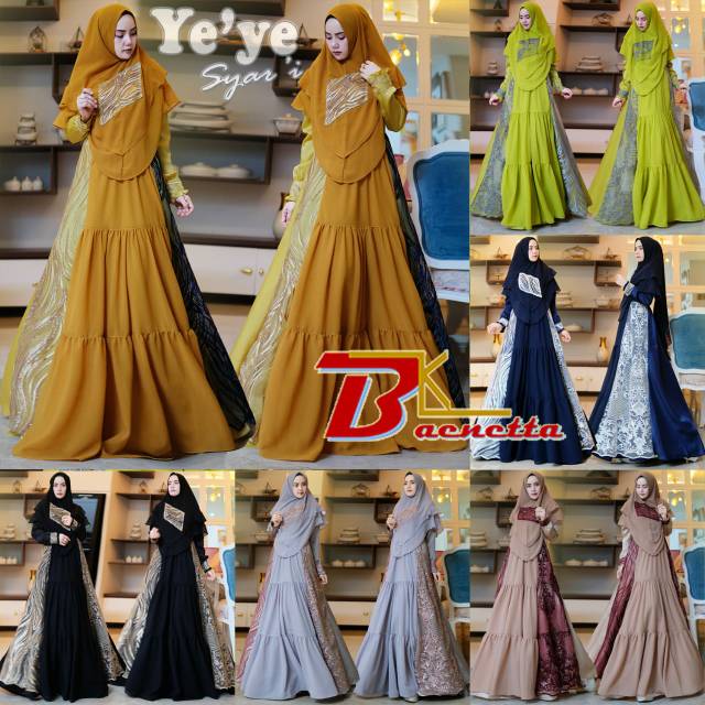 yeye syari by baenetta gamis syari lebaran ied mewah