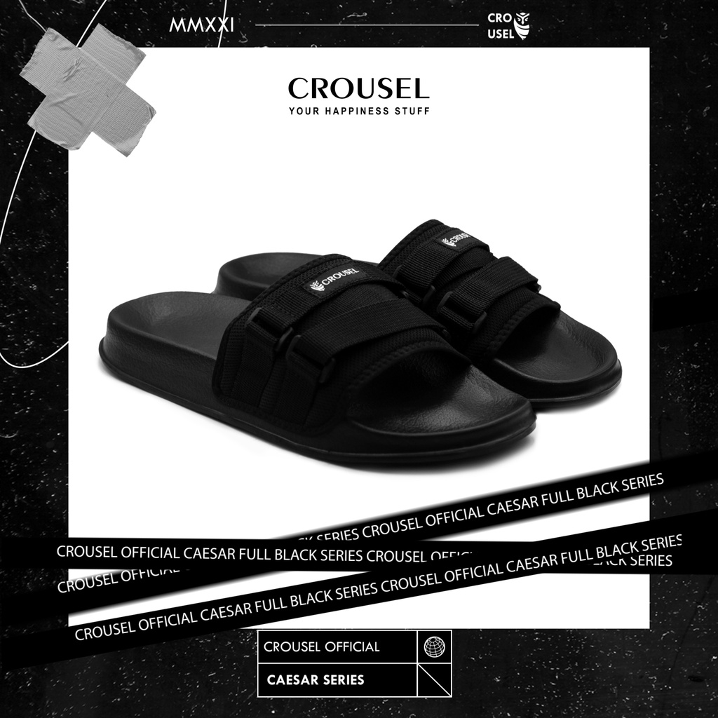 Crousel Sandal slop Casual \ Unisex - Caesar Full Black