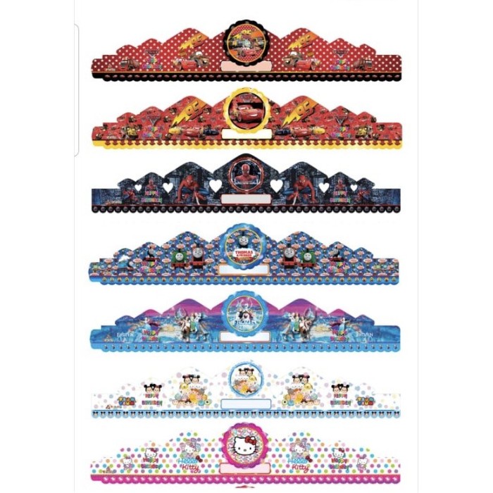 TOPI ULANG TAHUN TRINITY / TOPI TRINITY / TOPI ULANG TAHUN / MAHKOTA PESTA / TOPI PESTA / TOPI ANAK 