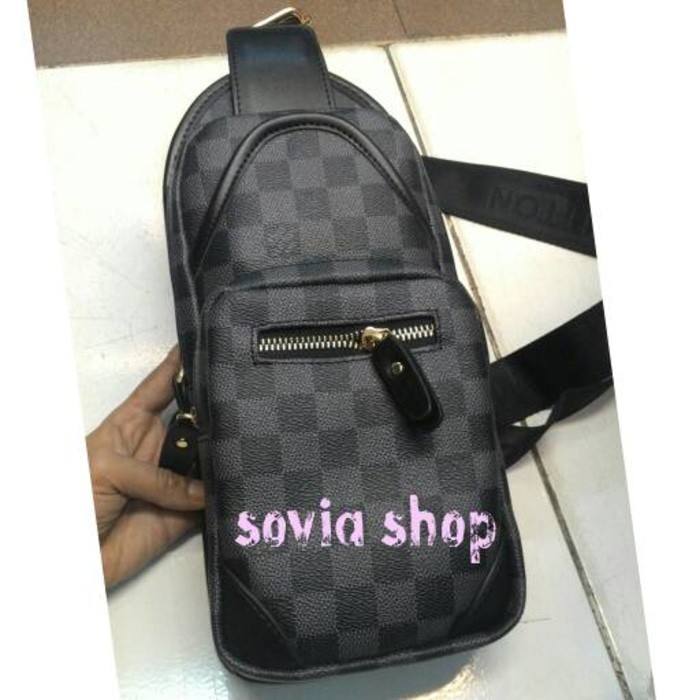 tas pria /tas selempang dada/ tas damier