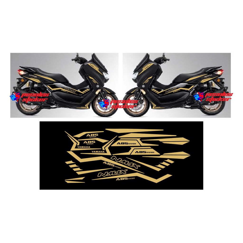 Cutting Sticker Lis Body Nmax New Gold