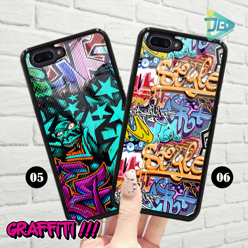 HARDCASE 2D GLOSSY GRAFFITI OPPO VIVO XIAOMI SAMSUNG REALME IPHONE ALL TYPE JB4674