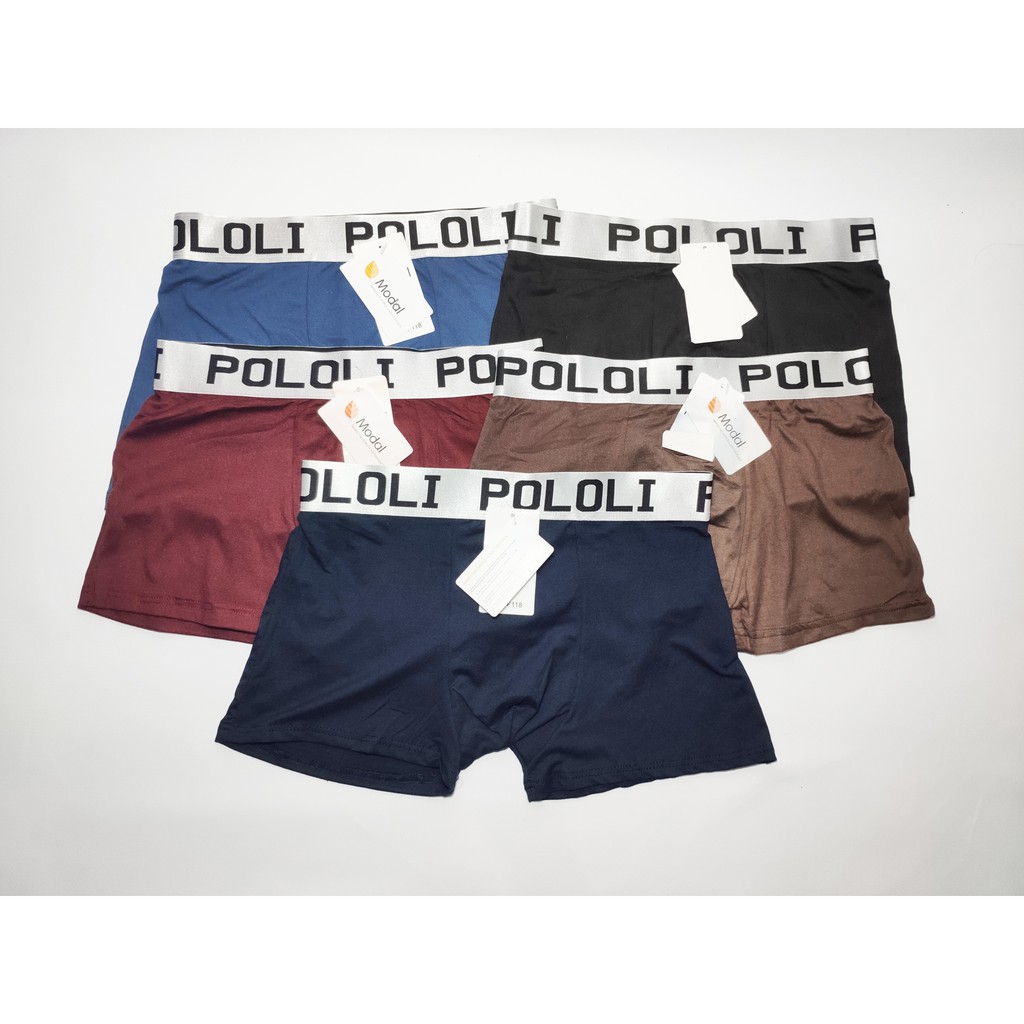 Celana Dalam Pria Boxer Pololi 118 Import Size M L XL CD Cowok Premium Keren Branded Original