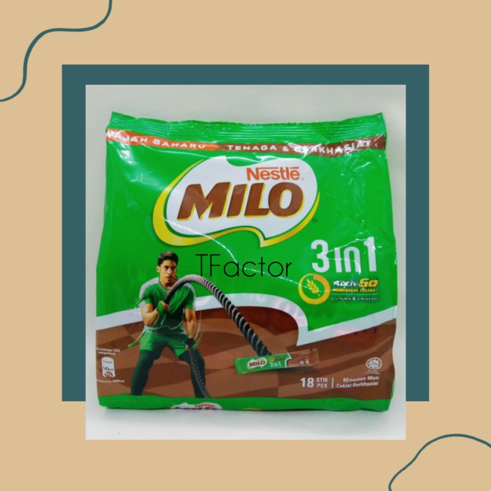 

Susu MILO MALAYSIA 3 IN 1 ( isi 18 sachet ) - isi 18 sachet (BERKUALITAS)
