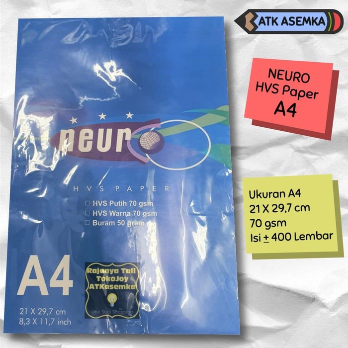 

Kertas NEURO Fotokopi A4 70 Gram HVS Atk