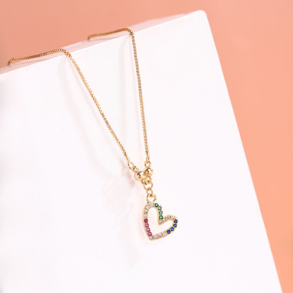 D.G.C Kalung Aksesoris Gelang Korea Baja Titanium Wanita Karat  Cinta  Berwarna Berlian D088