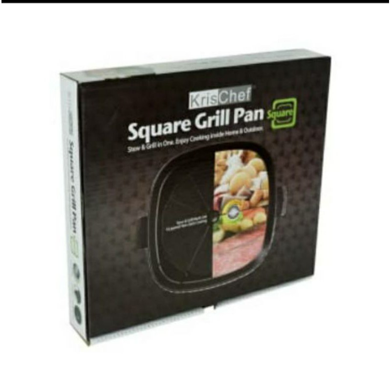 Krischef grill pan wajan panggang barbeque
