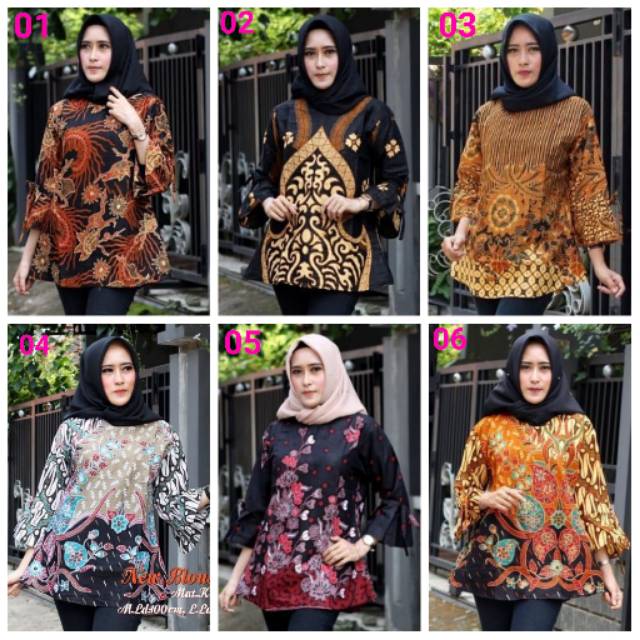 TERMURAH BATIK COUPLE ATASAN WANITA PRIA BLOUSE LONCENG, BLUS BATIK