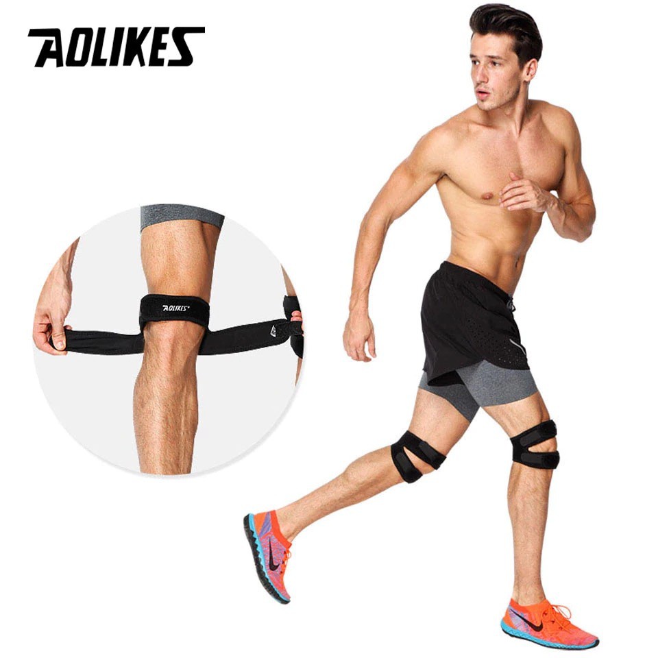 AOLIKES 7929 Knee Patella (Double) Knee Support / Knee Brace - Deker Pelindung Lutut Kaki Olahraga