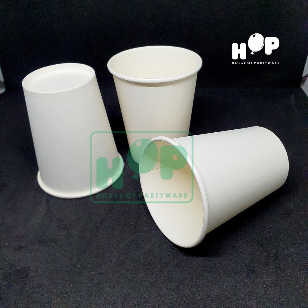 Jual Paper Cup Polos Putih Gelas Kertas Gelas Kopi Teh Anti Panas