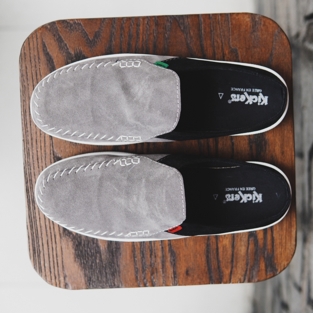 Sepatu Slip On Pria Kickers Stiching Murah Keren Casual Slop Santai Berkualitas