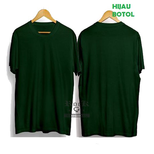 Jual KAOS POLOS WARNA HIJAU BOTOL LENGAN PENDEK KUALITAS TERBAIK
