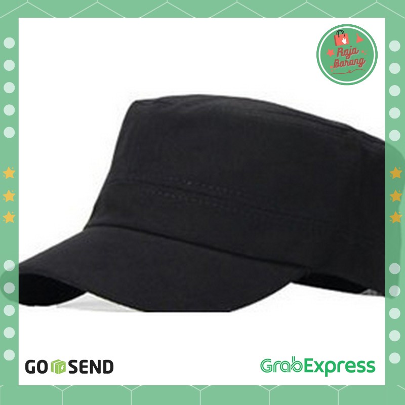 Rhodey Topi Flat Top Komando City Hunter HITAM