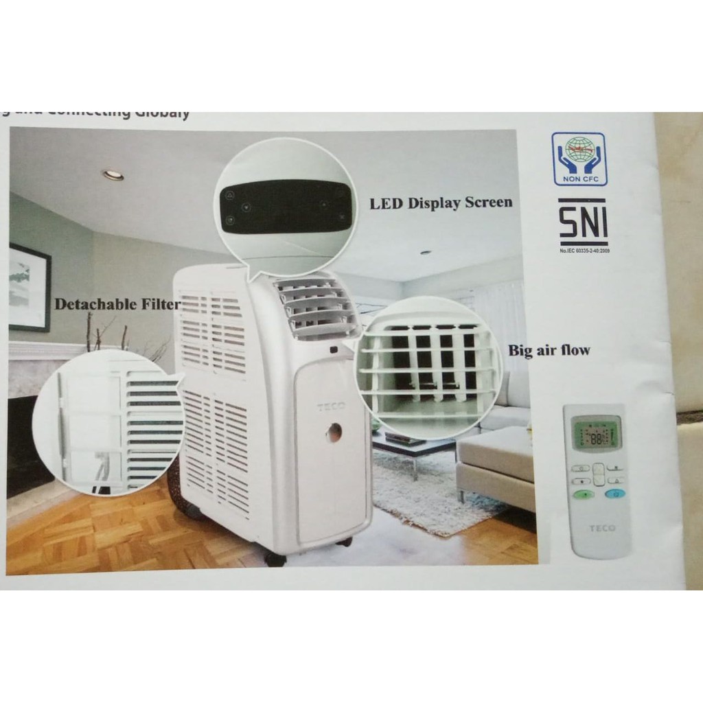 Ac Portable Teco Tpo 09 Cind 1pk Praktis Tidak Pakai Pemasangan Hanya Di Colok Dingin Setara Ac 1 Pk Shopee Indonesia