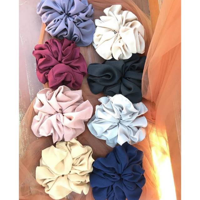 SCRUNCHIE - CEPOL - IKAT RAMBU POLOS DAN MOTIF