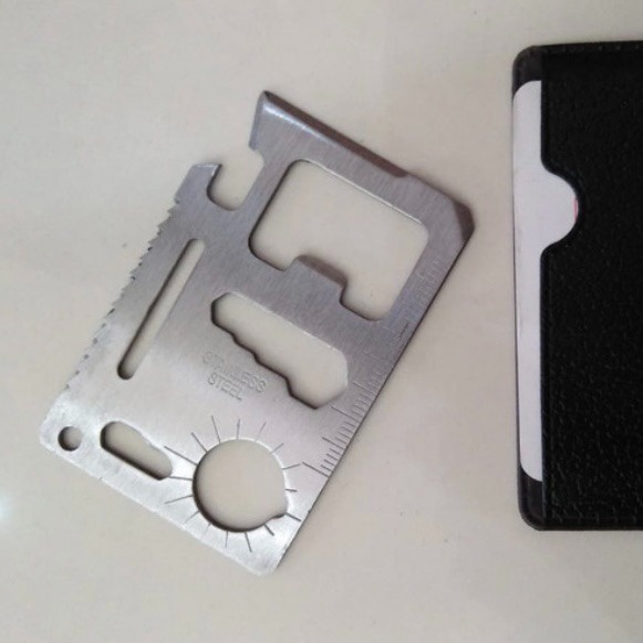 Penggaris Kartu Multi Tool Card Stainless