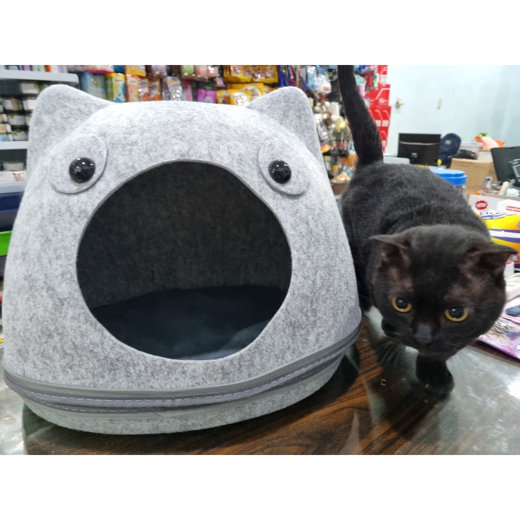 Mame Cat House Bantal Rumah Kucing Lucu Lembut Tempat Tidur Hewan 45 x 45 x 45CM