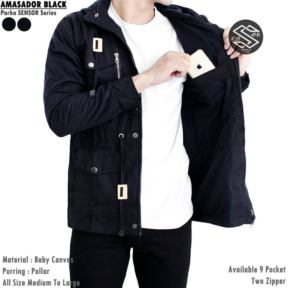 BRAND FESTIVAL ! Juns Jaket Parka Pria Amasador Sensor Series Premium Quality - Jaket Gunung