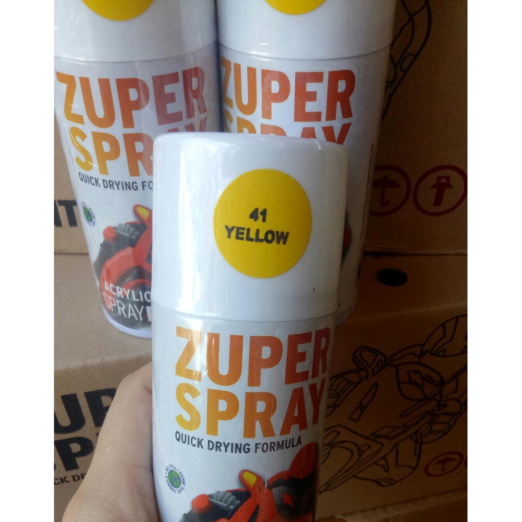 cat semprot pilok pilox zuper yellow 41 150cc zuper spray yellow 41 kuning