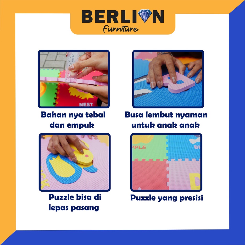 Matras Puzzle Transportasi 0,5 / Alas Lantai / Playmat / Tikar / Karpet