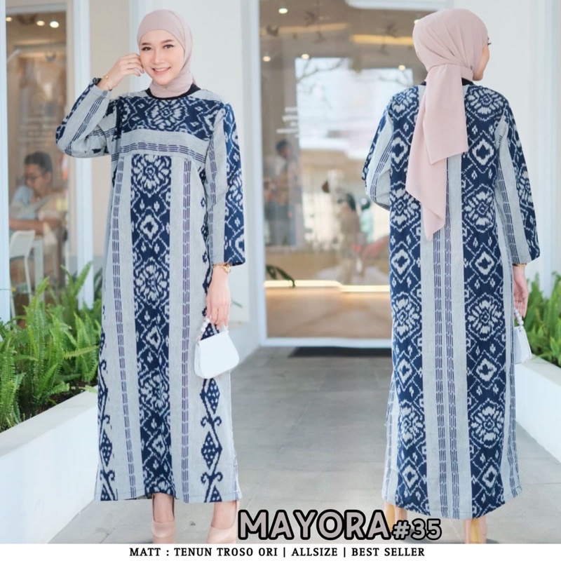 Dress Gamis Tenun Troso Ori Jepara Wanita Terbaru• Tenun Troso Etnik Model Terbaru Real Pict Tenun