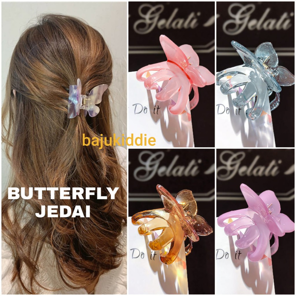 JEPIT RAMBUT JEDAI KOREA BUTTERFLY JEPITAN MANDI AKSESORIS WANITA PERNAK PERNIK CEPOL RAMBUT