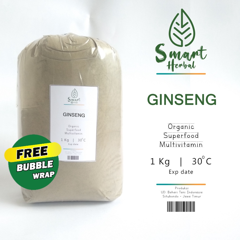 

Bubuk Ginseng / Gingseng 1kg Murni