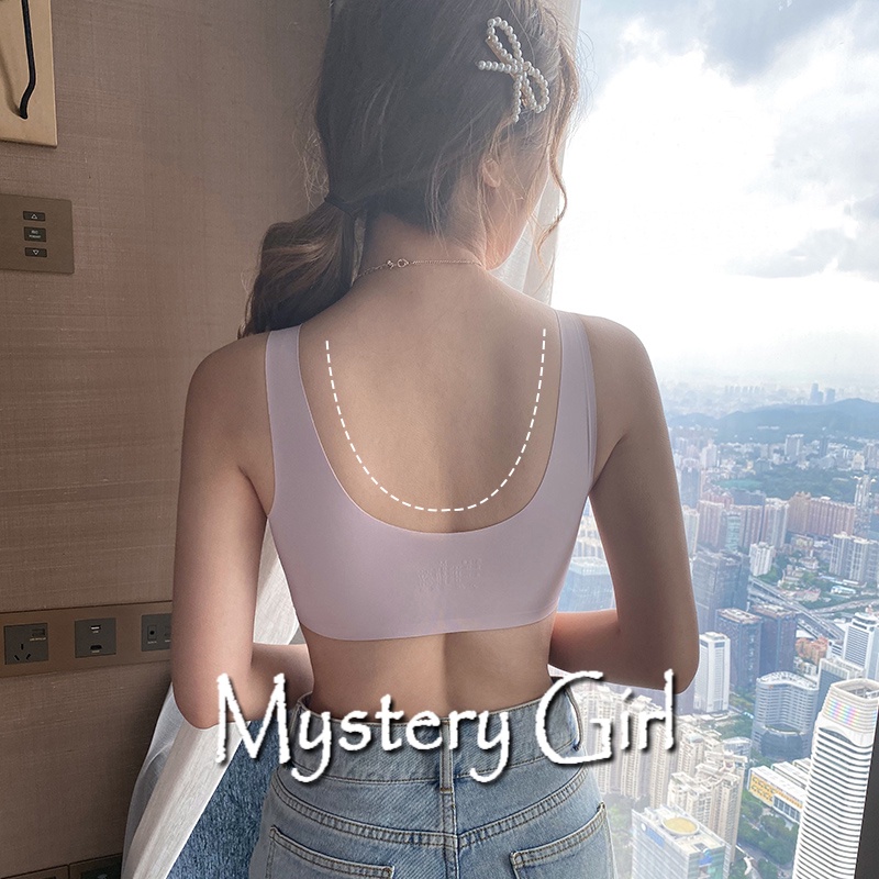 Mysterygirl - BH Bra Dan Pakaian Dalam Wanita Remaja Bra Sport Push Up Latex Tidur Olahraga Outdoor Underwear