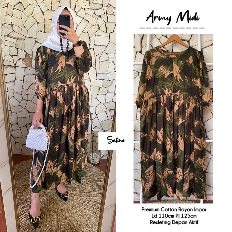 MIDI DRESS BY SATINE/ARMY MIDI DIMA MIDI