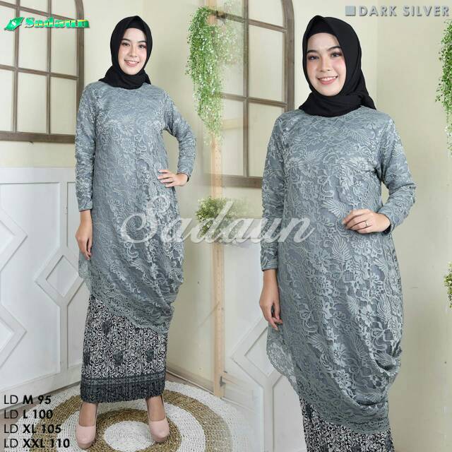 Set kebaya brokat miring 1 /kebaya modren/kebaya muslim/kebaya wisuda