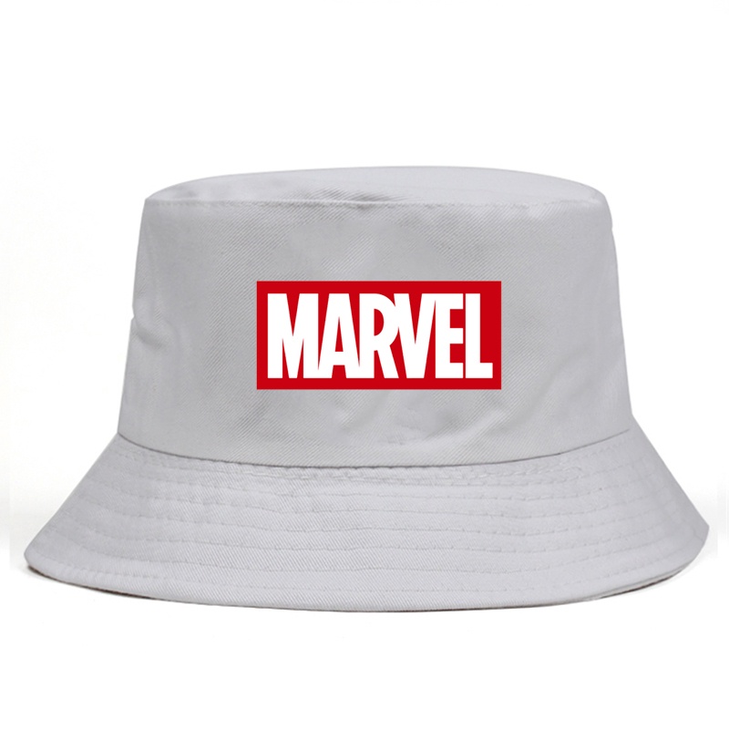 Topi bucket Motif Marvel Comics Avengers Gaya hip-hop Untuk Pria Dan Wanita