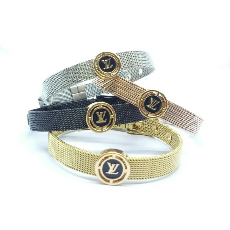 Gelang Titanium Liontin LV