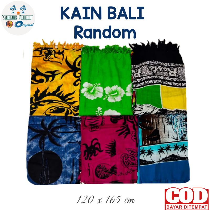 Kain Pantai Bali - Kain Pantai - Kain Bali - Motif Random