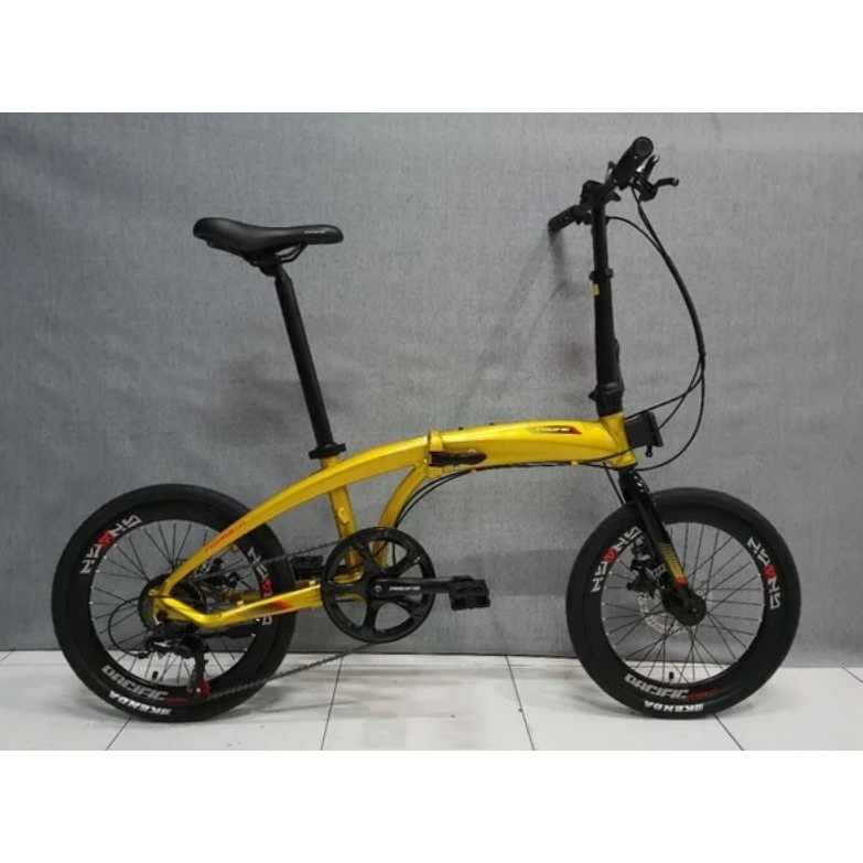 PACIFIC Sepeda Lipat Tipe Noris 1.0 Ban 20 inch Warna Gold - ORIGINAL