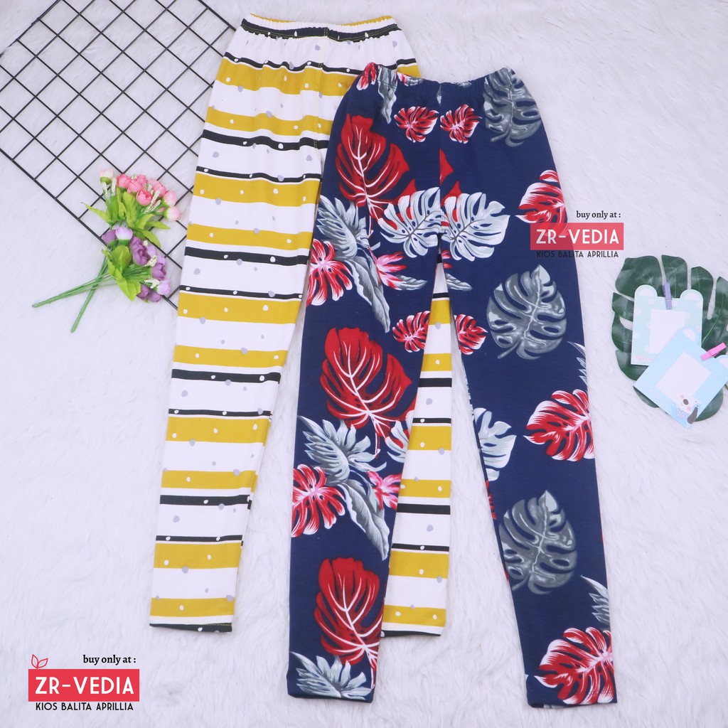 [IMPORT] Legging Nara uk 10-12 Tahun / Leging Motif Anak Perempuan Premium Tebal Celana Ketat Panjan