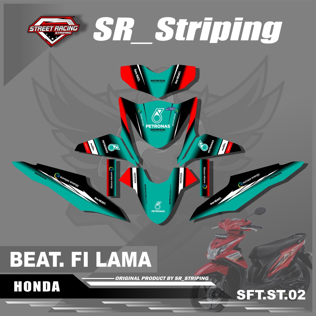 Sticker Decal Full Body BEAT FI 2012-2015 - Sticker Decal BEAT FI 2012-2015  Motif Petronas. SR.02