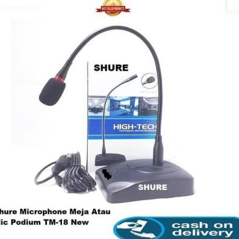 READY COD ORIGINAL MIC MEJA SHURE MIC PODIUM MICROPHONE MIMBAR SHURE MIC RAPAT