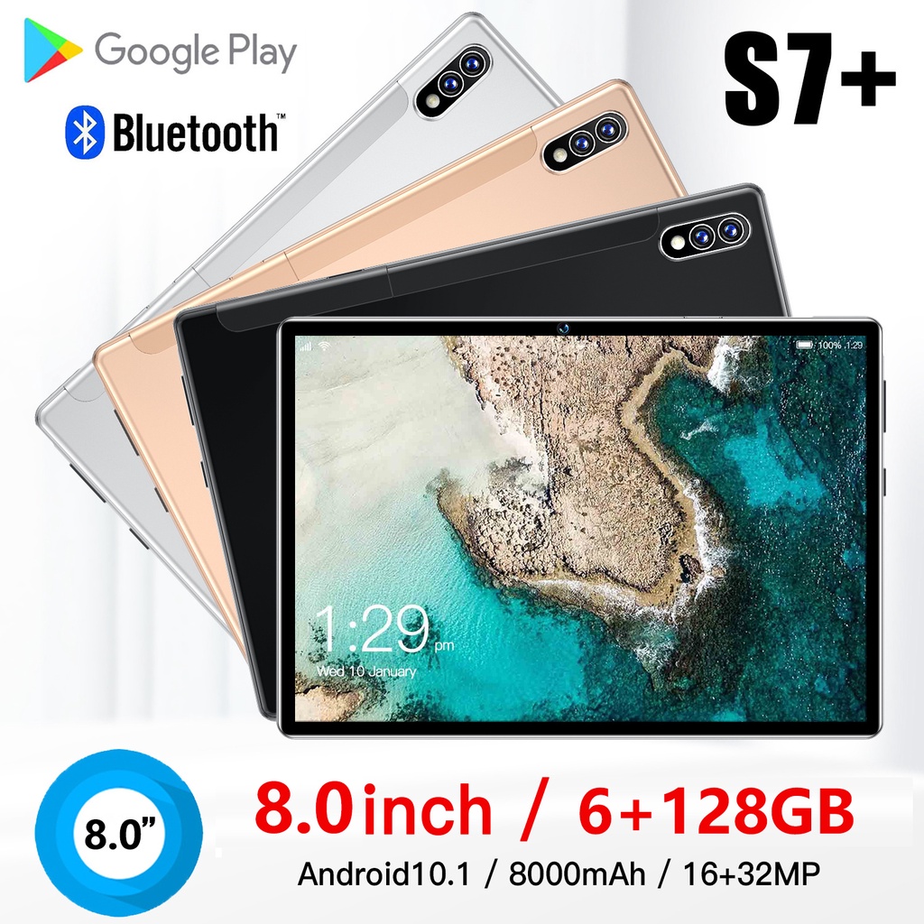 Tablet PC Tab S7 Android Tablet  RAM 6GB + 128G Baru Murah Sepuluh Inti 4G/5G Dual Sim  Smart Tablet, Brand New Ten Cores, Support Online Courses, Watch Videos, Online Games