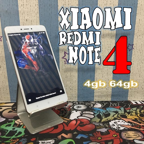 HP BEKAS XIAOMI REDMI NOTE 4 64gb RAM 4 SILVER