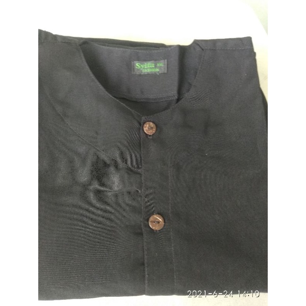 Stelan baju pangsi XXL /stelan baju adat Sunda/baju tradisional khas Sunda/baju pangsi hitam XXL