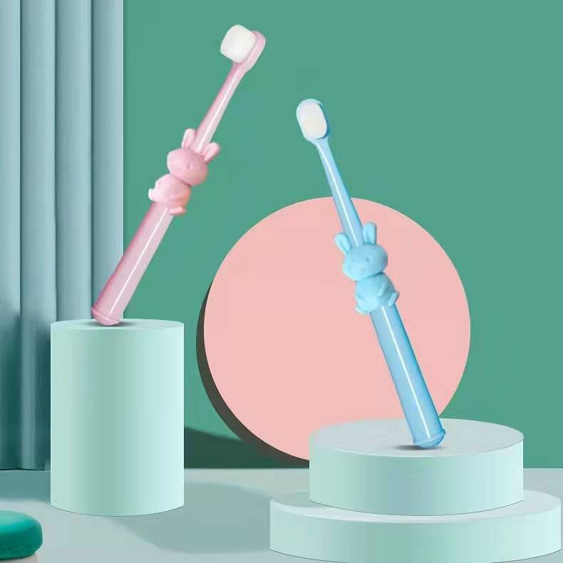 Sikat Gigi Anak Cotton Mini Soft Toothbrush Kids Sikat Gigi Anak Bayi Bulu Halus Round Brush Head Karakter Hewan Lucu/C 9