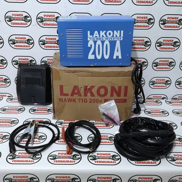 Mesin Las Argon Stainless Tig LAKONI HAWK TIG 200E Inverter Travo Las